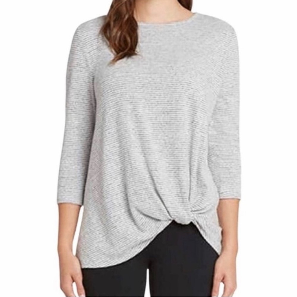 Matty XL Extra Soft Stripe Twist Front Top NWT